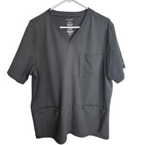 Jaanu Scrubs Women XL Gray Jaanu Scrub Top Full Zip Scrubs Womens Workwear